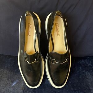 Women’s Black Leather Loafers with White 1-3/4” Sole. These are NOT a.n.a.